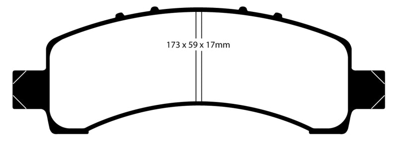 EBC 02 Cadillac Escalade 5.3 (Akebono rear caliper) Yellowstuff Rear Brake Pads - DP41667R