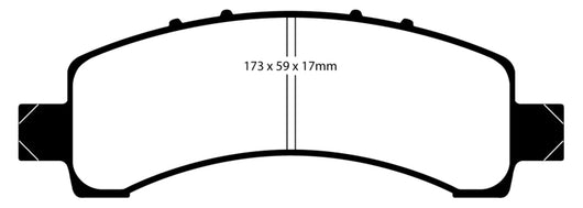 EBC 02 Cadillac Escalade 5.3 (Akebono rear caliper) Yellowstuff Rear Brake Pads - DP41667R