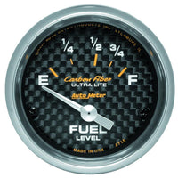 Autometer Carbon Fiber 52mm 73E-10F Electronic Fuel Level Gauge - 4715
