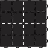 WeatherTech TechFloor - 12in x 12in Solid Tile w/ Raised Squares - Black - 51T1212SS BK