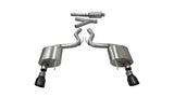 Corsa 15-16 Ford Mustang EcoBoost 2.3T Sport 3in Cat-Back Dual Rear Exit Black Tips - 14343BLK