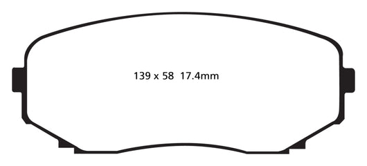 EBC 11-14 Ford Edge 2.0 Turbo Redstuff Front Brake Pads - DP31794C