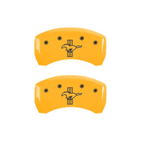 MGP Rear set 2 Caliper Covers Engraved Rear S197/Bar & Pony Yellow finish black ch - 10010RMB1YL