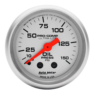 Autometer Ultra-Lite 52mm 0-150 PSI Mechanical Oil Pressure Gauge - 4323