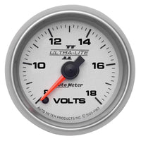 Autometer Ultra-Lite II 52mm 18 Volt Digital Stepper Motor Voltmeter - 4991