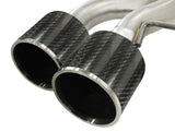 aFe Takeda 3in SS Exhaust Cat-Back 09-14 Nissan GTR V6 3.8L Carbon Fiber Tips - 49-36108-C