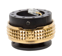 NRG Quick Release Kit - Pyramid Edition - Black Body / Chrome Gold Pyramid Ring - SRK-210BK/CG