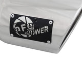 aFe MACH Force-XP 304 SS Right Side Single Wall Polished Exhaust Tip 4in Inlet x 6in Outlet x 12in L - 49T40601-P12