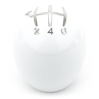 Raceseng Slammer Shift Knob (Gate 1 Engraving) Mazda Miata ND Adapter - White Gloss - 08211WG-08011-0811012