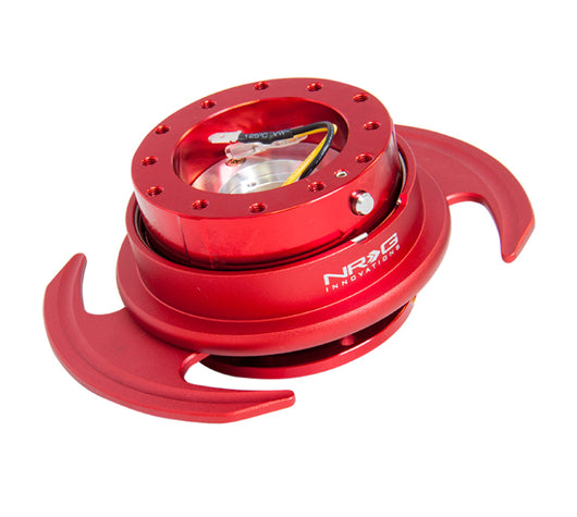 NRG Quick Release Kit Gen 3.0 - Red Metal Body / Red Ring w/Handles - SRK-650RD