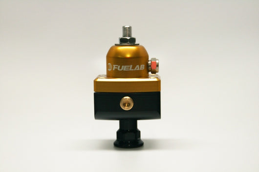 Fuelab 575 Carb Adjustable Mini FPR Blocking 4-12 PSI (1) -6AN In (2) -6AN Out - Gold - 57501-5