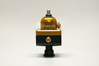 Fuelab 575 Carb Adjustable Mini FPR Blocking 1-3 PSI (1) -6AN In (2) -6AN Out - Gold - 57502-5