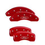 MGP 4 Caliper Covers Engraved Front & Rear MGP Red finish silver ch - 10227SMGPRD