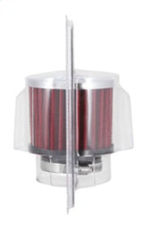 K&N 1.75in Flange ID x 3in OD x 2.5in H Chrome Finish Rubber Base Crankcase Vent Filter - 62-1480