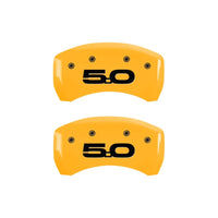 MGP Rear set 2 Caliper Covers Engraved Rear 2015/50 Yellow finish black ch - 10203RM52YL