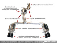 AWE Tuning Audi B8 / B8.5 S5 Cabrio Touring Edition Exhaust - Resonated - Chrome Silver Tips - 3415-42014