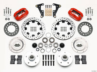 Wilwood Forged Dynalite Front Kit 11.75in Drilled Red 41-55 Cadillac - 140-12649-DR