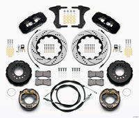 Wilwood AERO4 Rear Kit 14.00 Drilled 2005-2014 Mustang w/ BMR Suspn. w/Lines - 140-13686-D
