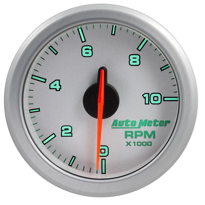 Autometer Airdrive 2-1/6in Tachometer Gauge 0-10K RMP - Silver - 9197-UL