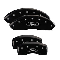 MGP Front set 2 Caliper Covers Engraved Front MGP Black finish silver ch - 10232FMGPBK