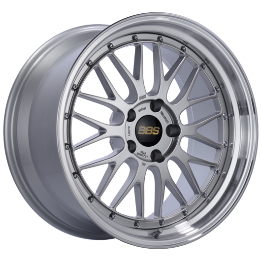 BBS LM 19x9.5 5x120 ET48 Diamond Silver Center Diamond Cut Lip Wheel -82mm PFS/Clip Required - LM259DSPK