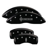 MGP 4 Caliper Covers Engraved Front & Rear MGP Black finish silver ch - 36012SMGPBK