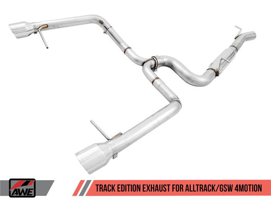 AWE Tuning VW MK7 Golf Alltrack/Sportwagen 4Motion Track Edition Exhaust - Diamond Black Tips - 3020-33048