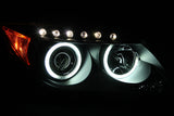 ANZO 2005-2010 Scion Tc Projector Headlights w/ Halo Black (CCFL) - 121119
