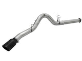 aFe Atlas Exhausts 5in DPF-Back Aluminized Steel Exhaust Sys 2015 Ford Diesel V8 6.7L (td) Black Tip - 49-03064-B