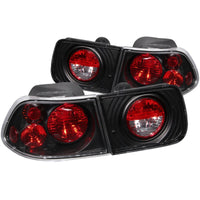 ANZO 1996-2000 Honda Civic Taillights Black - 221062