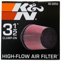 K&N Universal Rubber Filter 3 1/2inch ID FLG / 6inch Base / 4-5/8inch Top / 6inch Height - RE-0950