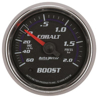 Autometer Cobalt 52mm 2 BAR Mechanical Boost Gauge - 6103-M