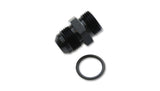 Vibrant -6AN Flare to AN Straight Cut Thread (7/8-14) with O-Ring Adapter Fitting - 16828