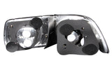 ANZO 1996-2000 Honda Civic Taillights Black - 221062