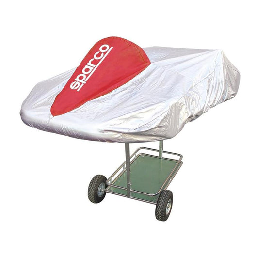 Sparco Kart Cover Silver/Red - 02712R
