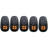 ANZO 1999-2002 Dodge Ram 3500 LED Cab Roof Light Kit Smoke 5pc - 861098