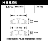Hawk 13-16 Ford Taurus SHO / 13-16 Lincoln MKS Performance Ceramic Street Front Brake Pads - HB826Z.708
