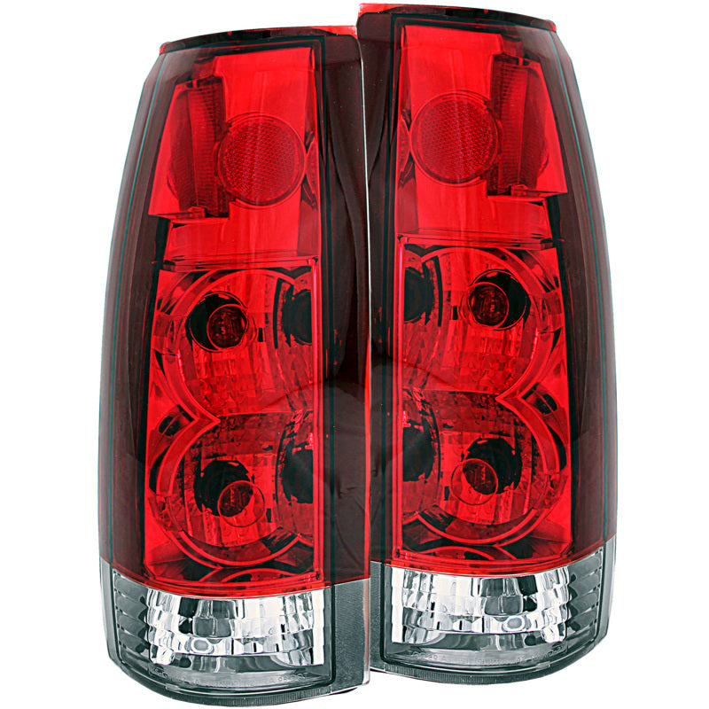ANZO 1999-2000 Cadillac Escalade Taillights Red/Clear - New Gen - 211140