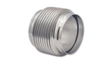 Vibrant SS Bellow Assembly w/ Solid Liner 4in inlet/outlet ID x 4in overall L Electro Polished - 68944