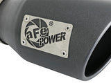 aFe MACH Force-Xp 3in 304 SS Metallic Black Exhaust Tip 3in In x 4-1/2in Out x 9in L Clamp-On Right - 49T30451-B091
