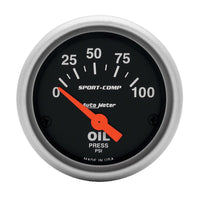 Autometer Sport-Comp 52mm 0-100 PSI Electronic Oil Pressure Gauge - 3327