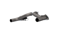 QTP 10-15 Chevrolet Camaro SS 6.2L 2.5in 304SS Aggressor Cutout Dual Mid Pipes - 500110