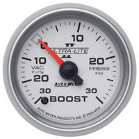 Autometer Ultra-Lite II 52mm 30 In Hg-Vac/30 PSI Full Sweep Electronic Vacuum/Boost Gauge - 4959