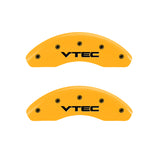 MGP 4 Caliper Covers Engraved Front & Rear MGP Yellow finish black ch - 20206SMGPYL