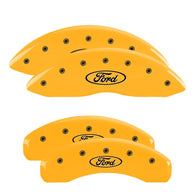 MGP 4 Caliper Covers Engraved F & R Oval Logo/Ford Yellow Finish Black Char 2003 Ford Crown Victoria - 10218SFRDYL