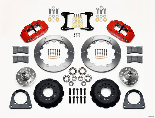 Wilwood Narrow Superlite 6R Front Hub Kit 12.88in Red TCI-IFS 71-78 (Pinto Based) - 140-13224-R