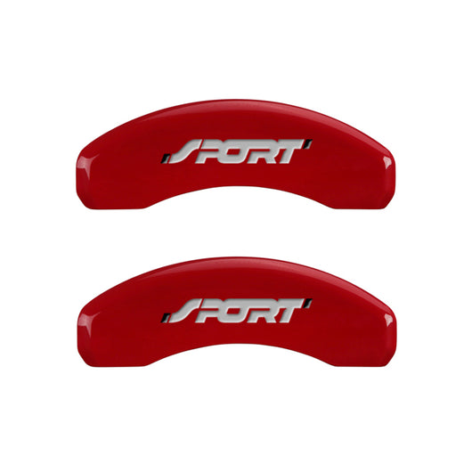 MGP 4 Caliper Covers Engraved Front & Rear No bolts/Sport Yellow finish black ch - 10119SSP1YL