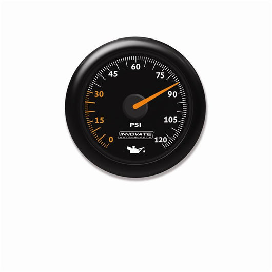 Innovate MTX Analog Oil Pressure Gauge 0-120psi - Black Dial - 3859