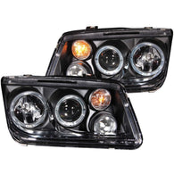 ANZO 1999-2005 Volkswagen Jetta Projector Headlights w/ Halo Black (CCFL) - 121369