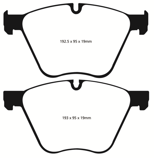 EBC 10-15 BMW X6 4.4 Twin Turbo Hybrid Yellowstuff Front Brake Pads - DP42007R